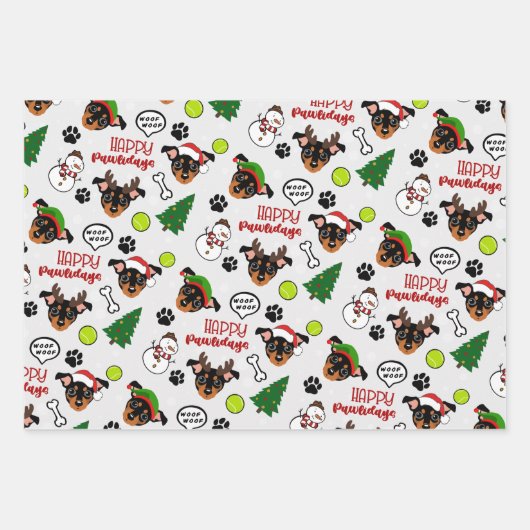 BT2MPS Min Button Weihnachtsgebäckpapier Geschenkpapier Set (Vorderseite)