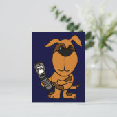BT- Funny Cartoon Dog Gesimst Postkarte (Stehend Vorderseite)