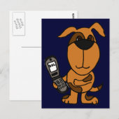 BT- Funny Cartoon Dog Gesimst Postkarte (Vorne/Hinten)