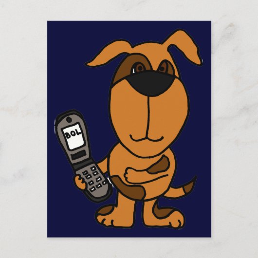 BT- Funny Cartoon Dog Gesimst Postkarte (Vorderseite)