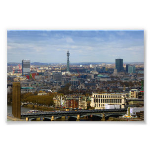 BT Tower London Skyline Cityscape England Fotodruck