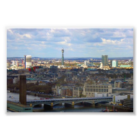 BT Tower London Skyline Cityscape England Fotodruck (Vorne)