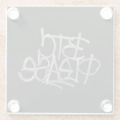 "BTC Bitte" (Schwarz) Glasuntersetzer (Rückseite)