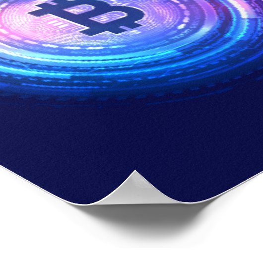 BTC, Crypto, Bitcoin, Blockchain Poster (Ecke)