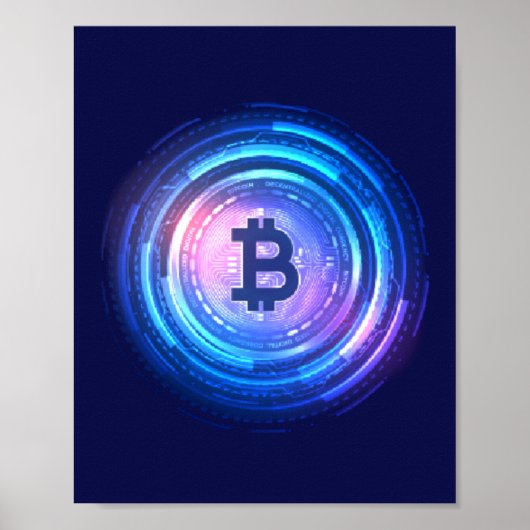 BTC, Crypto, Bitcoin, Blockchain Poster (Vorne)