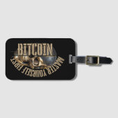 BTC motivation | Skull | Bitcoin crypto Gepäckanhänger (Vorderseite (Horizontal))