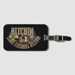 BTC motivation | Skull | Bitcoin crypto Gepäckanhänger