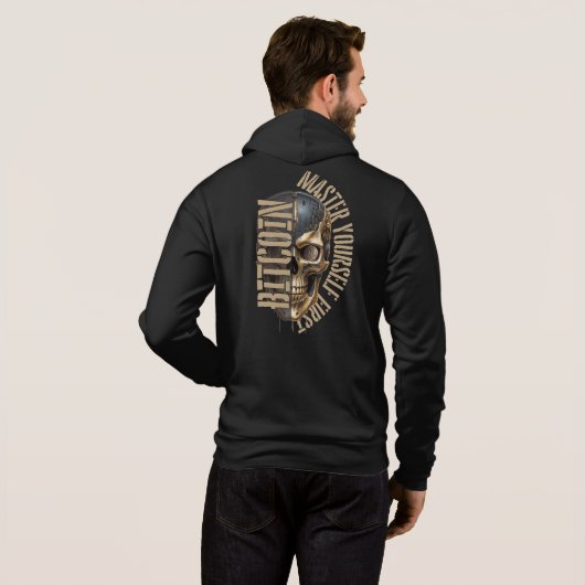 BTC motivation | Skull | Bitcoin crypto Hoodie (Schwarz voll)
