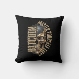BTC motivation | Skull | Bitcoin crypto Kissen