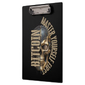 BTC motivation | Skull | Bitcoin crypto Klemmbrett (Links)