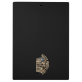 BTC motivation | Skull | Bitcoin crypto Klemmbrett (Rückseite)