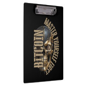 BTC motivation | Skull | Bitcoin crypto Klemmbrett (Rechts)