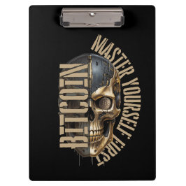 BTC motivation | Skull | Bitcoin crypto Klemmbrett