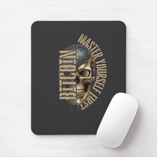 BTC motivation | Skull | Bitcoin crypto Mousepad (Mit Mouse)