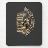 BTC motivation | Skull | Bitcoin crypto  Mousepad (Vorne)