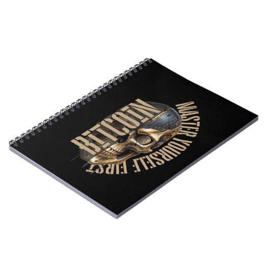 BTC motivation | Skull | Bitcoin crypto Notizblock (Linke Seite)