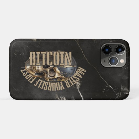 BTC motivation | Skull | Gold Marble Case-Mate iPhone Hülle (Rückseite (Horizontal))