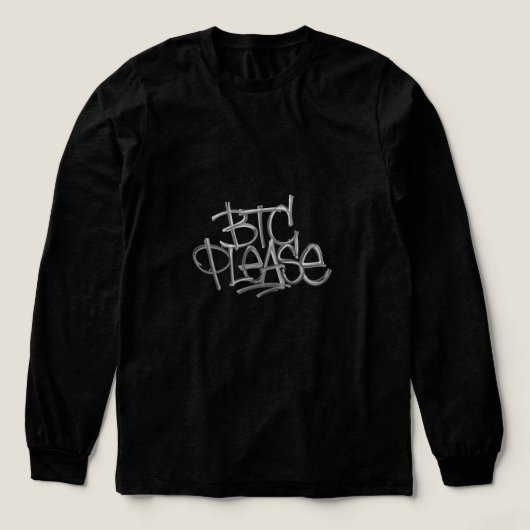 "BTC Please" (Schwarz) Tri-Blend Shirt (Design Vorderseite)