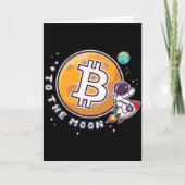 BTC zum Mond - Bit Me QR Code Wir akzeptieren Btc Dankeskarte (Vorderseite)