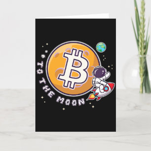 BTC zum Mond - Bit Me QR Code Wir akzeptieren Btc Dankeskarte