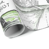 BTS auf der Straße Geschenkpapier (Rolleneckpunkt)