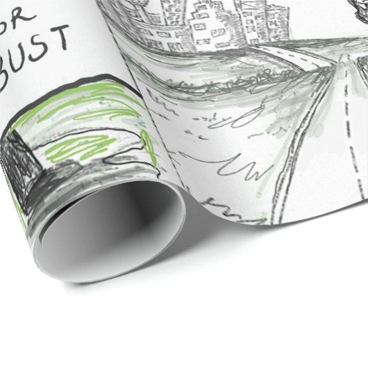 BTS auf der Straße Geschenkpapier (Rolleneckpunkt)