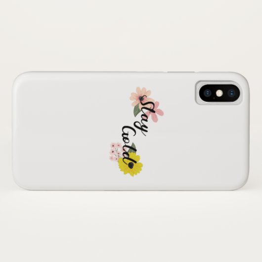 BTS Bleibe Gold Case-Mate iPhone Hülle (Rückseite (Horizontal))