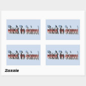 BTS dreiteilig Rechteckiger Aufkleber (Blatt)