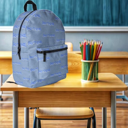 BTS Schatten-Blau Bedruckter Rucksack
