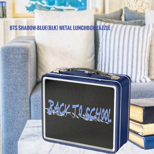 BTS Shadow-Blue (schwarzer Hintergrund) Metall Brotdose