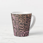 BTS Wortwolke-Tasse Milchtasse (Rechte Ecke)