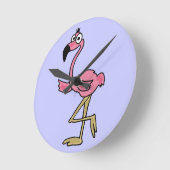 BU- Funny Flamingo Wall Clock Runde Wanduhr (Winkel)