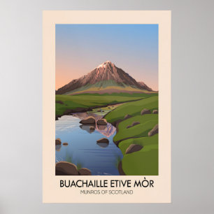 Buachaille Etive Mor Munros von Schottland Poster