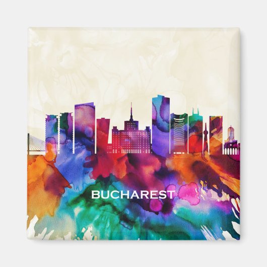 Buarest Skyline Magnet (Vorne)