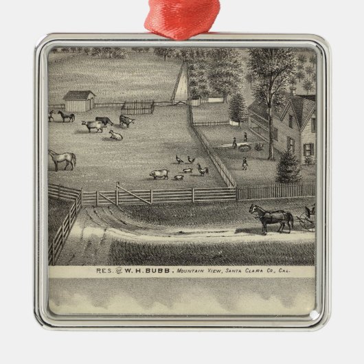 Bubb Wohnsitze Silbernes Ornament (Vorne)