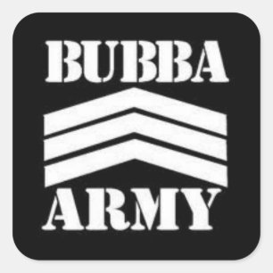 BUBBA ARMY QUADRATISCHER AUFKLEBER