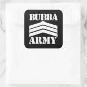 BUBBA ARMY QUADRATISCHER AUFKLEBER (Tasche)