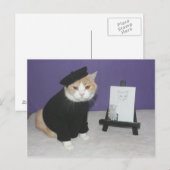 Bubba, Chat d'artiste Postkarte (Vorne/Hinten)