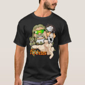 Bubba, Frodo, Nate und Simba die Katze T-Shirt (Vorderseite)