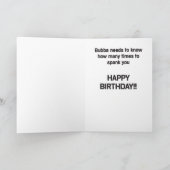 Bubba Geburtstags-Karte Karte (Innenseite)
