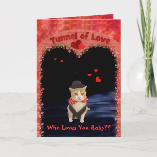 Bubba im Tunnel der Liebe Feiertagskarte (Vorderseite)