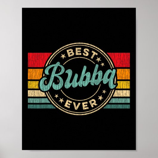 Bubba je Vintag Retro Vatertag Geschenk 1 Poster (Vorne)