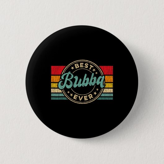 Bubba je Vintag Retro Vatertag Geschenk Button (Vorderseite)