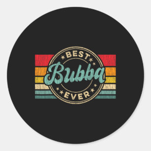 Bubba je Vintag Retro Vatertag Geschenk Runder Aufkleber