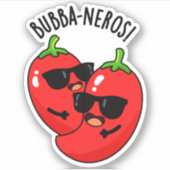 Bubba-neros Funny Habanero Pun Aufkleber (Vorderseite)