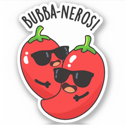 Bubba-neros Funny Habanero Pun Aufkleber (Vorderseite)