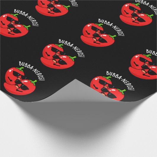 Bubba-neros Funny Habanero Pun Dark BG Geschenkpapier (Ecke)