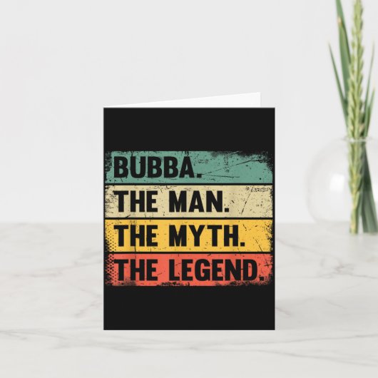 Bubba - Retro-Geschenk für Bubba Karte (Vorderseite)