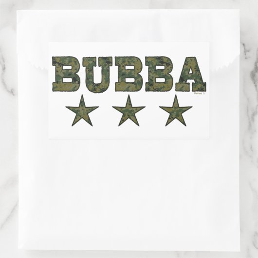 Bubba Tarnsterne Rechteckiger Aufkleber (Tasche)