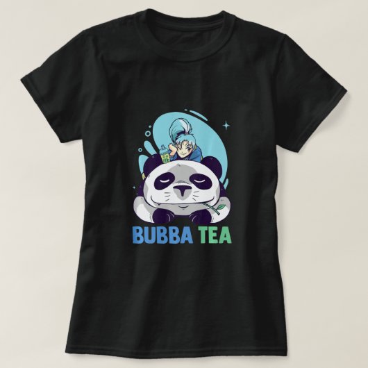 Bubba Tea - Anime Animals - Pandas Japanese Aesthe T-Shirt (Design vorne)